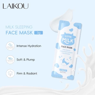 LAIKOU Milk Sleeping Face Mask Hidratante Noturno-Infundido Com Extrato De Leite , Colágeno E Niacinamida Para Pele Maci em Oferta na Shopee