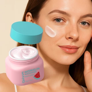 Hidratante Melancia Glow-Boosting QUIYUM – Hidratação Profunda + Iluminador Com Niacinamida E Colágeno 50g em Oferta na Shopee