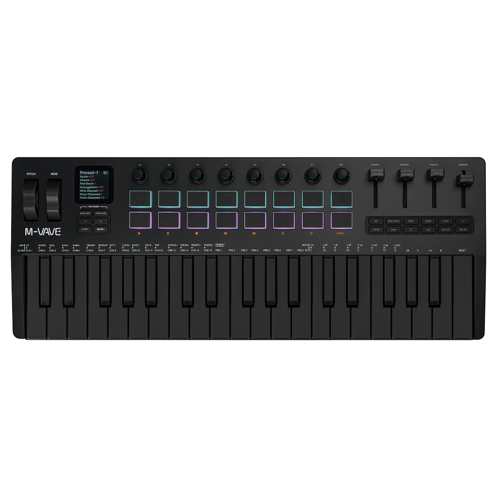 M-vave SMK-37 PRO Teclado MIDI Sensível À Velocidade De 37 Teclas
