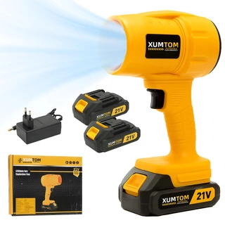 Soprador De Folhas Turbo Portáti Soprador turbo port 21V Recarregável 2 baterias Bivolt forte
