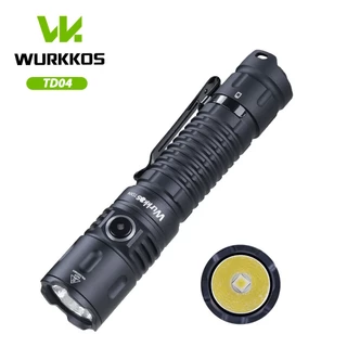Wurkkos TD04 XHP50D HI Prensa Lateral + Traseira 21700 Bateria USB-C Recarregável 3000lm Lanterna Tática