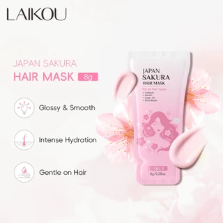 LAIKOU Japão Sakura Máscara Capilar 8g-Hidratante Suavizante Condicionador Profundo em Oferta na Shopee
