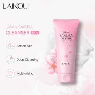 LAIKOU Japão Sakura Cleanser 100g Limpeza Profunda Hidratante Revelar Brilho Da Pele em Oferta na Shopee