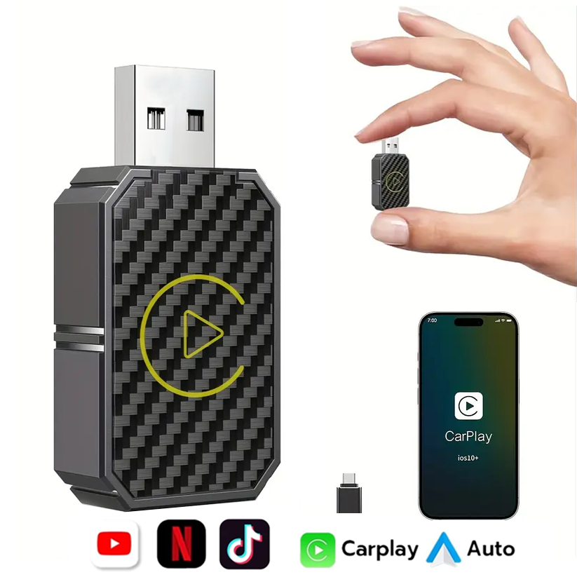 Mini Box CarPlay Android Auto 2 Em 1 Adaptador Sistema De Carro ...