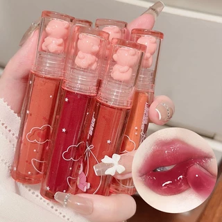 6 Cores Crystal Frozen Berry Bear Lip Glaze Batom De Maquiagem Barato em Oferta na Shopee