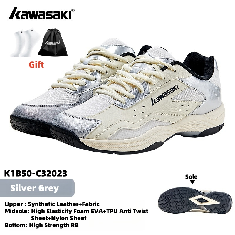 Kawasaki Pickleball Sapatos De Badminton K1B50-C32023 Treinamento
