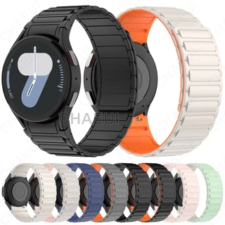 Pulseira De Silicone De Cor Dupla , Acessórios Para Galaxy Watch 7 FE 6 5 Pro 4 45mm 44mm 40mm Classic 47mm 43mm 46mm