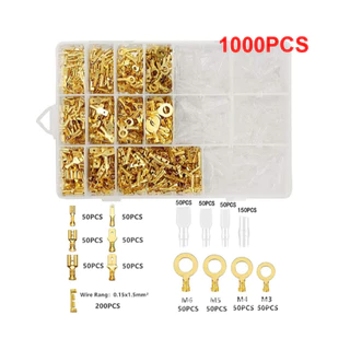 Caixa Isolada Conector de Fio Fêmea Macho 2,8/4,8/6,3mm Terminais Crimpadores Elétricos 1000PCS Kit