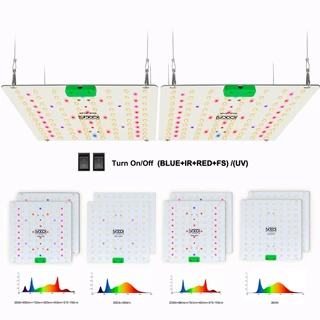 Lâmpada para Plantas Quantum Board com Chips Samsung LM301H Evo Brilho Ajustável e Modos VEG BLOOM para Cultivo Indoor