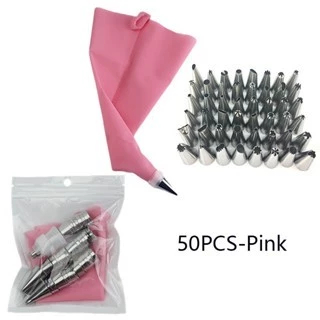 Kit Confeiteiro 50 Peças Bicos Inox Para Confeitar e Decorar