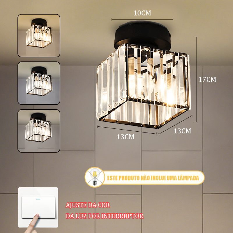 Imagem do produto Luminária De Teto Cristal Simplicidade Moderna Corredor Sala De Estar Varanda Quarto 110V-220V 4