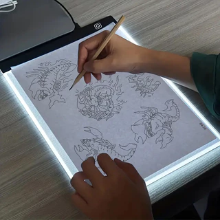 mesa luz led a4 para desenho para transposição em led 03 tons
