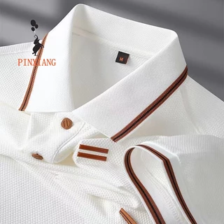 Camisa Polo Listrada De Verão Masculina – Manga Curta Casual De Negócios , Ajuste Fino Elegante , Versátil Para Deslocam