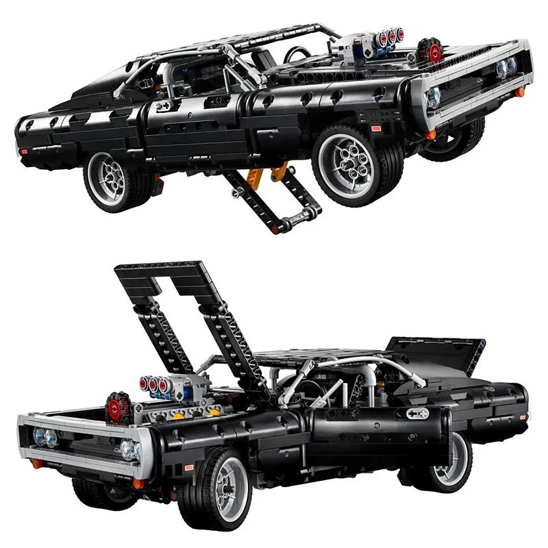 Compatível com Lego 42111 Velocidade e Apaixonado Dodge War Horse Carro Esportivo Montagem Educacional Bloco de Construç