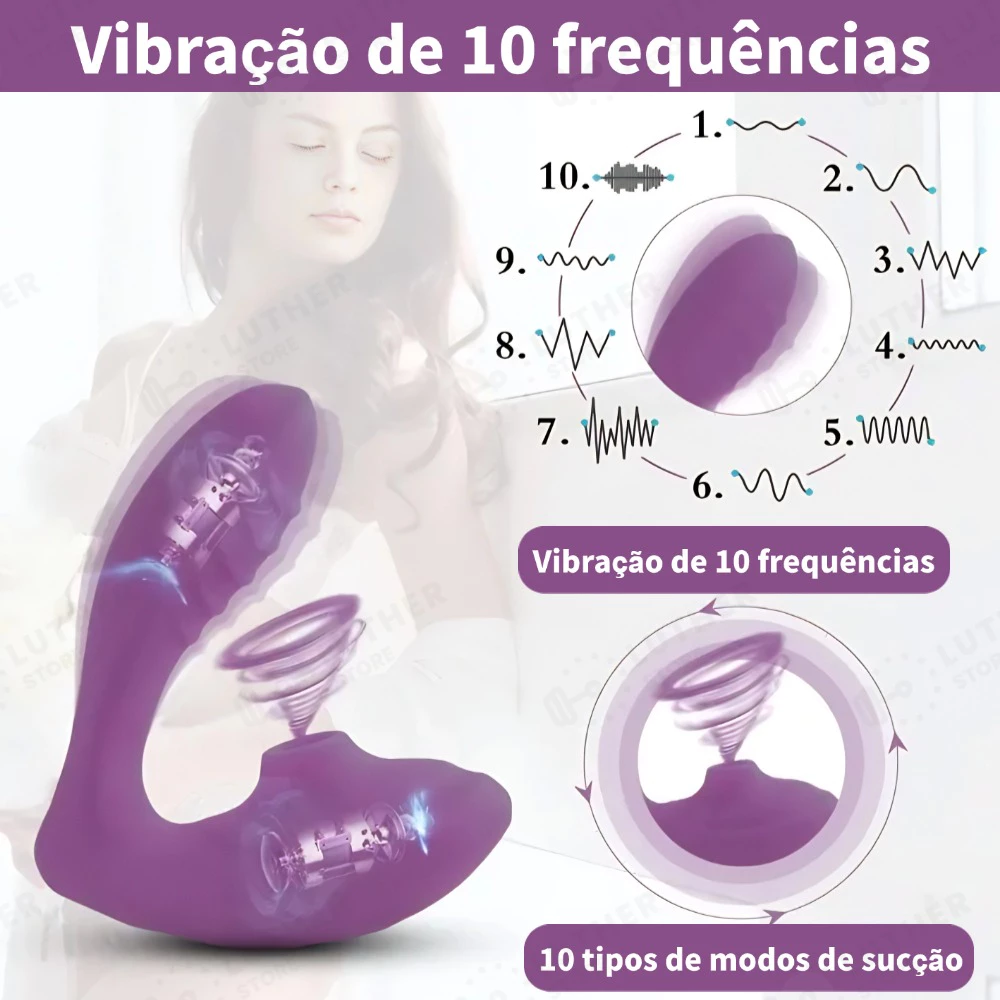 Vibrador con Succión y 20 Modos de Vibración para Mujeres - Sugador de Clítoris Recargable SX-01 (Vibrador Doble Sugador de Clítoris, Penetrable, Estimulación del Punto G, Potente, 10 Velocidades, 2 en 1, Recargable, Aveludado)
