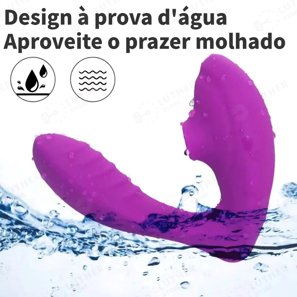 Vibrador con Succión y 20 Modos de Vibración para Mujeres - Sugador de Clítoris Recargable SX-01 (Vibrador Doble Sugador de Clítoris, Penetrable, Estimulación del Punto G, Potente, 10 Velocidades, 2 en 1, Recargable, Aveludado)