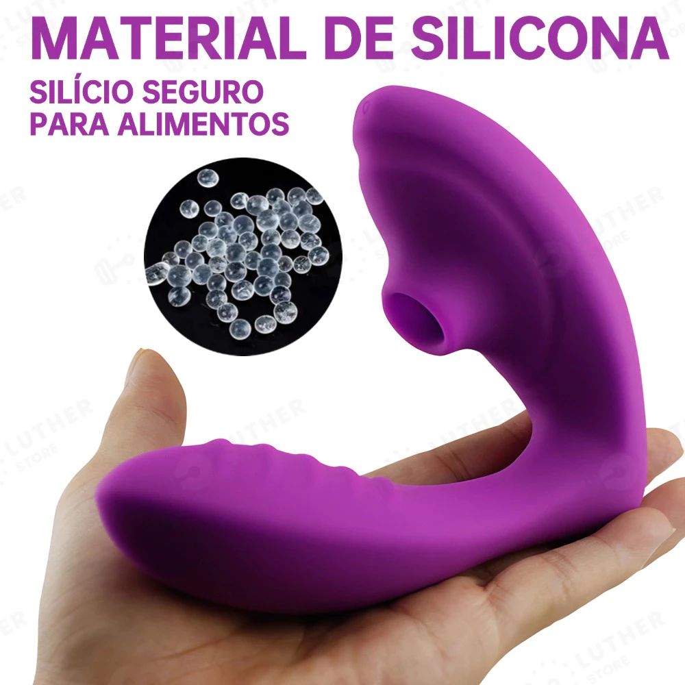 Vibrador con Succión y 20 Modos de Vibración para Mujeres - Sugador de Clítoris Recargable SX-01 (Vibrador Doble Sugador de Clítoris, Penetrable, Estimulación del Punto G, Potente, 10 Velocidades, 2 en 1, Recargable, Aveludado)