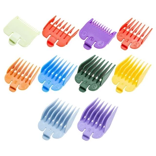 10pçs Pente De Reposição Colorido Para Cortar Cabelo 1,5-22mm
