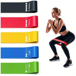 Kit 5 Faixas Elásticas Mini Band Exercícios Academia Yoga Pilates Resistência em Oferta na Shopee