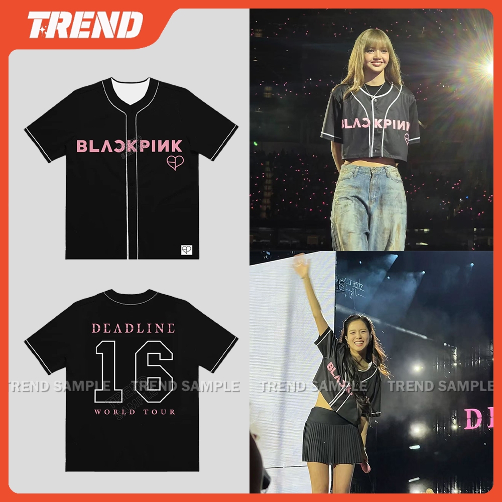 BLACKPINK DEADLINE 海外限定　JISOO着用デザイン　Tシャツ 2025 BLACKPINK DEADLINE WORLD TOUR Merch 16 Camisa De Beisebol