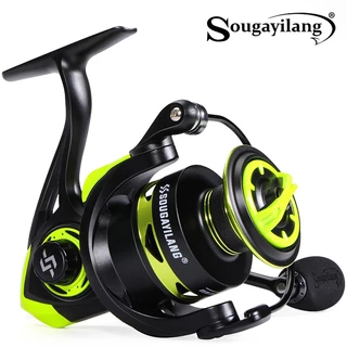 Carretel De Pesca Giratório Sougayilang 9KG Max Drag 5.2: 1 Alta Velocidade Com Alça Confortável EVA Para Em Água Salga