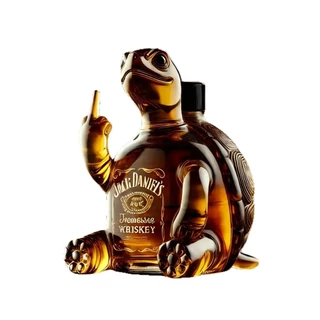Decantador De Uísque De Vidro Em Forma De Tartaruga, 350ml
