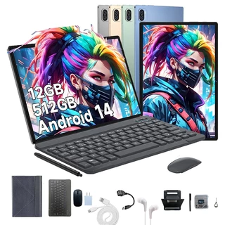 Tablet Conjunto de Teclado + Mouse + Pad 10 Pro , 12 GB de RAM + 512 GB, 10.1 polegadas, 16 MP + 32 MP