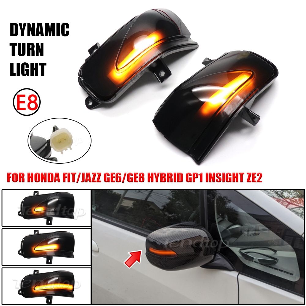 2 Pçs Dinâmico LED Turn Signal Light Para Honda Fit Jazz GE