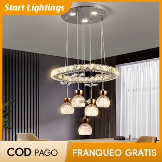 Nordic Quarto Lustres De Cristal Sala Estar Jantar Luxo 3 Cores Luz LED