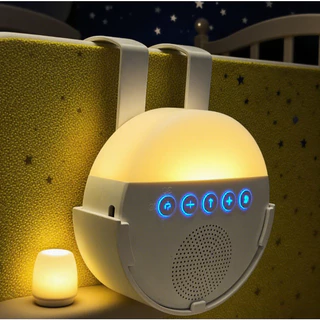 Máquina de ruído branco infantil com suporte, luz noturna com carregamento USB, reprodutor de som para dormir