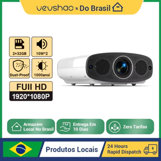 VEVSHAO A22 Full HD 1080P Projetor 4K 1000ANSI Android WiFi Foco Automático 10W * 2 De Home Theater em Oferta na Shopee
