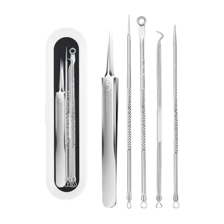 Ferramenta Extratora De Espinhas LAIKOU , Conjunto De 5 Peças Para Cravos-acne Cística-, kit De Beleza Profissional , Co em Oferta na Shopee