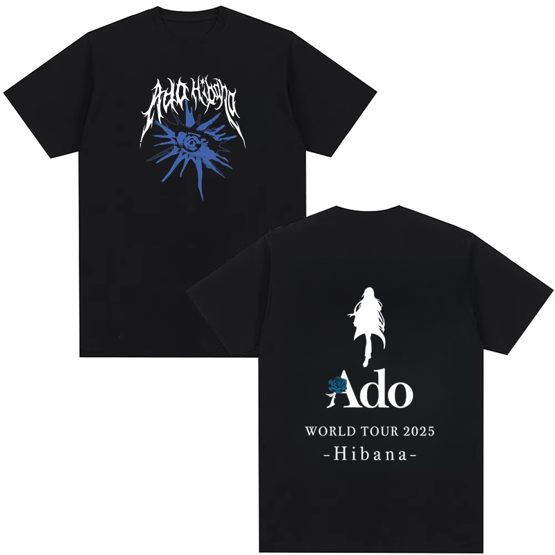 Ado World Tour 2025 Hibana Moda Japonesa 100 % Algodão Camiseta