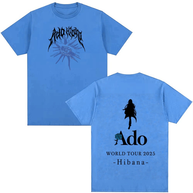 Ado World Tour 2025 Hibana Moda Japonesa 100 % Algodão Camiseta