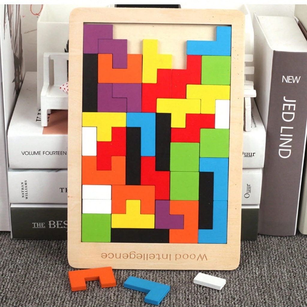 Brinquedo Montessori Quebra Cabeça Quebra cabeça 3D Tangram jogos educativos pedagógicos para Crianças Bebês 0-7 Anos​