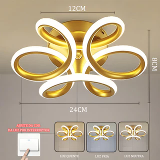 3 Cores 1 Lustre Moderno Luz De Teto Led , Adequado Para Corredor , Sala De Estar , Quarto , Cozinha 127V-220V