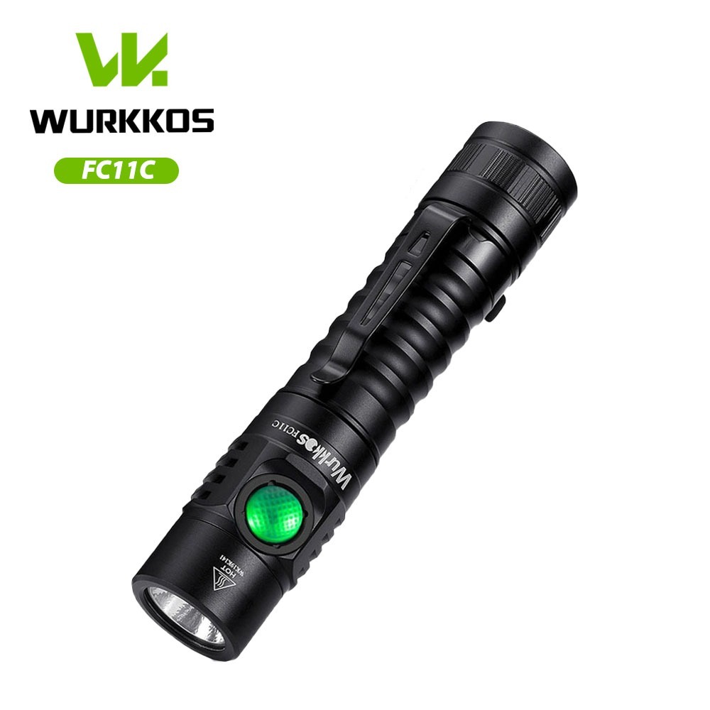Wurkkos 519A FC11C Mini Lanterna 18650 LED 1300lm IPX-7 Luz De