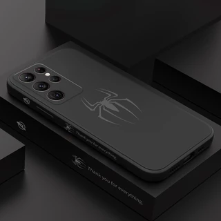 Capa De Telefone Para Samsung Galaxy S25 Edge Plus S24 FE Ultra 5G Silicone Com Padrão De Aranha