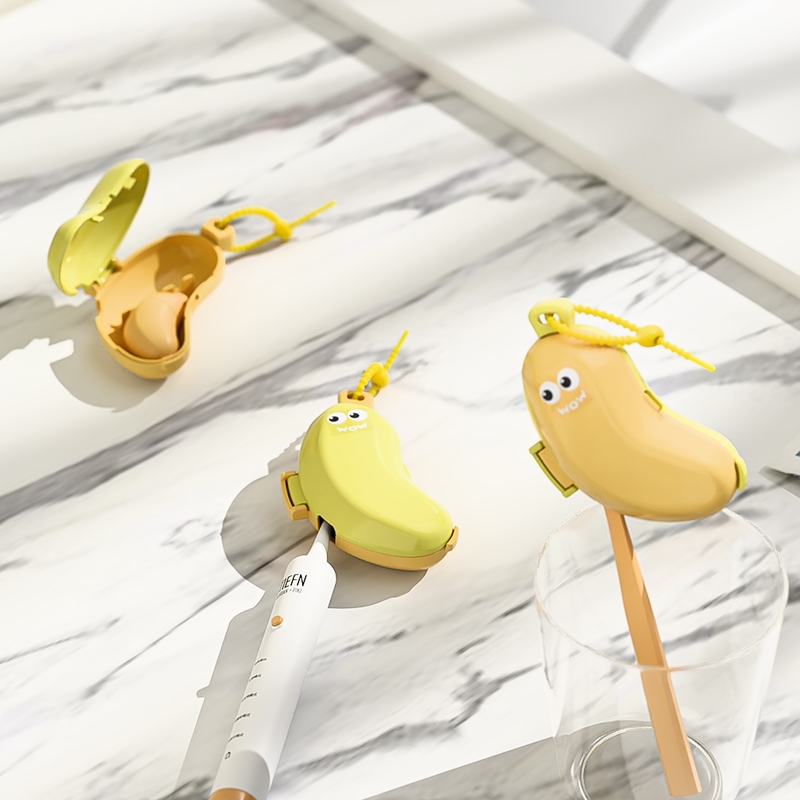 2 Em 1 Banana Escova De Dentes Capa Protetora Clipe De