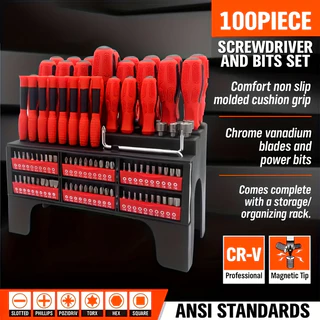 Jogo Conjunto 100 Peças Chaves de Fenda Phillips Bits Pontas Magnetizadas em Oferta na Shopee