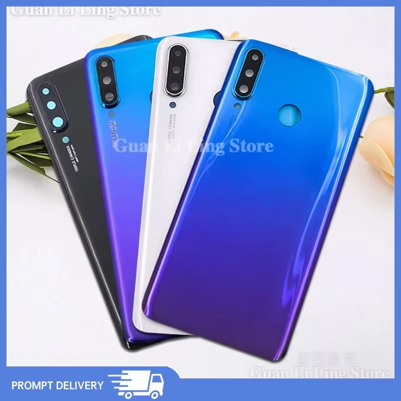 Back Cover Copribatteria Originale Per Huawei P30 Lite / P30 Lite P30 Lite New Edition Aurora Blue 24mp Con Id Touch E Vetro Fotocamera 02352pmk Service Pack.1.20.238.gp.2485