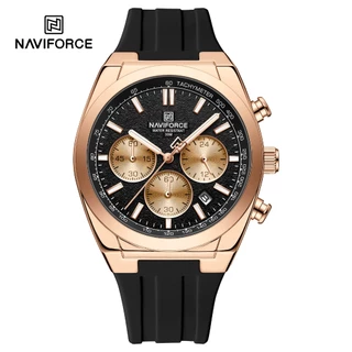 NAVIFORCE 8080 Movimento De Quartzo Multi-dial Multifuncional Cronógrafo Calendário Relógio Masculino