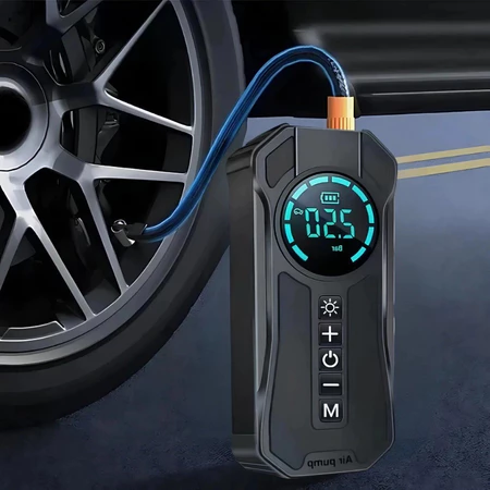 Bomba de ar portatil Regular/Atualizado compressor inflator multi-função 4 em 1 powerbank 8kmah bateria calibrador de ca