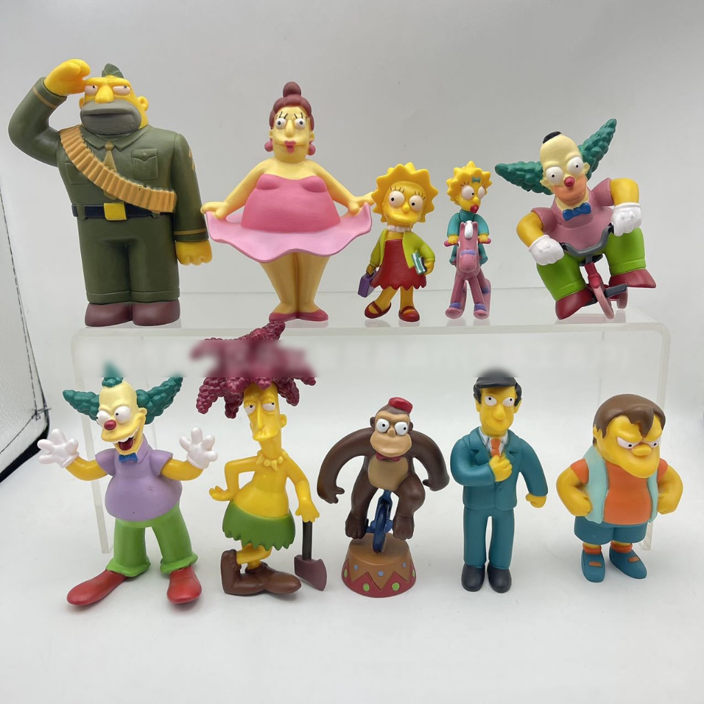 10 Pçs/Set 6-11cm Os Simpsons Figura Homer J Simpson Marge Bart
