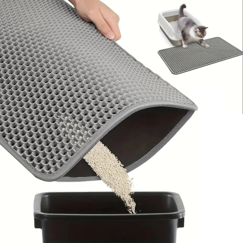 Tapete Higiênico para Caixa de Areia de Gatos - Anti Sujeira, com Coletor De Areia, tamnho 55x75cm