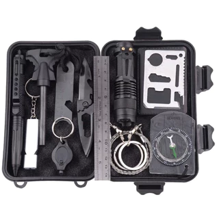 Kit de Sobrevivência Completo Emergência Pessoal Viagem Camping Acampamento