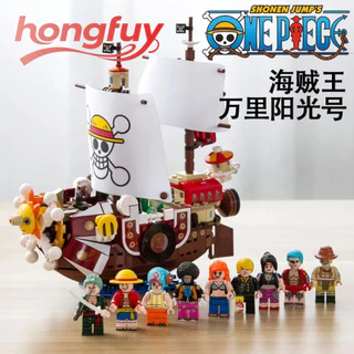432 PCS One Piece Thousand Sunny montado brinquedo presente Inclui 9 bonecas.
