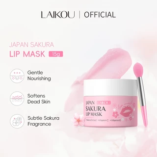 LAIKOU Japan Sakura Lip Mask 15g Hidratação Noturna E Reparo Com Extrato De , Vitamina C em Oferta na Shopee