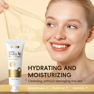 LAIKOU Máscara Peel-Off De Caracol Coreano E Colágeno 50g-Limpeza Profunda De Poros , Iluminadora Firmeza em Oferta na Shopee