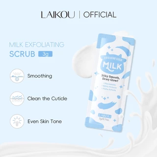 LAIKOU Milk Scrub 3g/Folha – Iluminando E Esfoliante Textura Suave Da Pele Mesmo Tom De Hidratante + em Oferta na Shopee